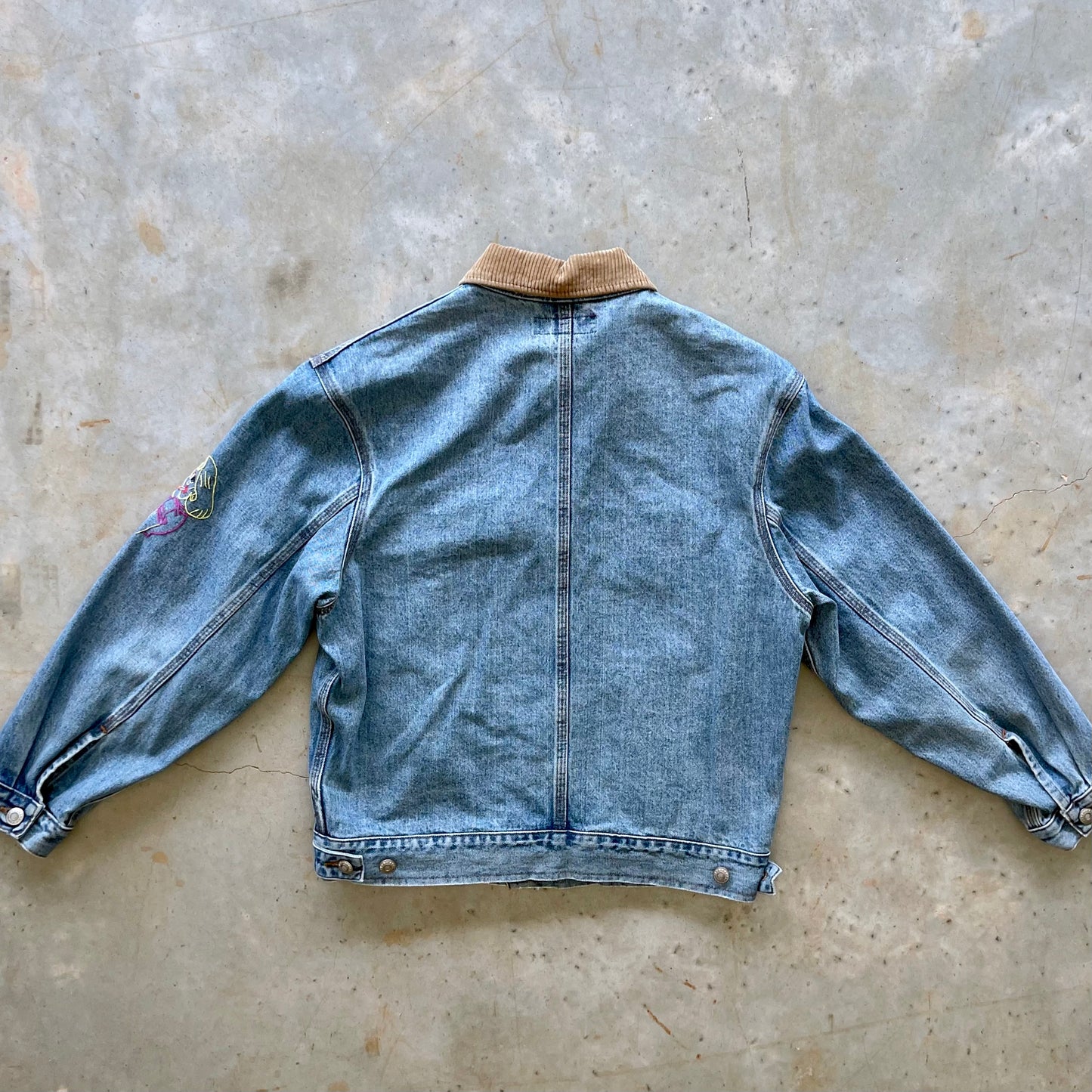 Chain stitch jean jacket