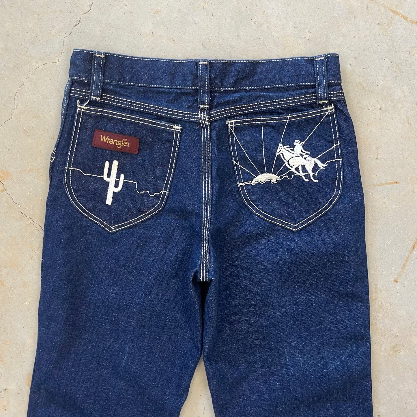 '70s Wrangler No Fault embroidered jeans