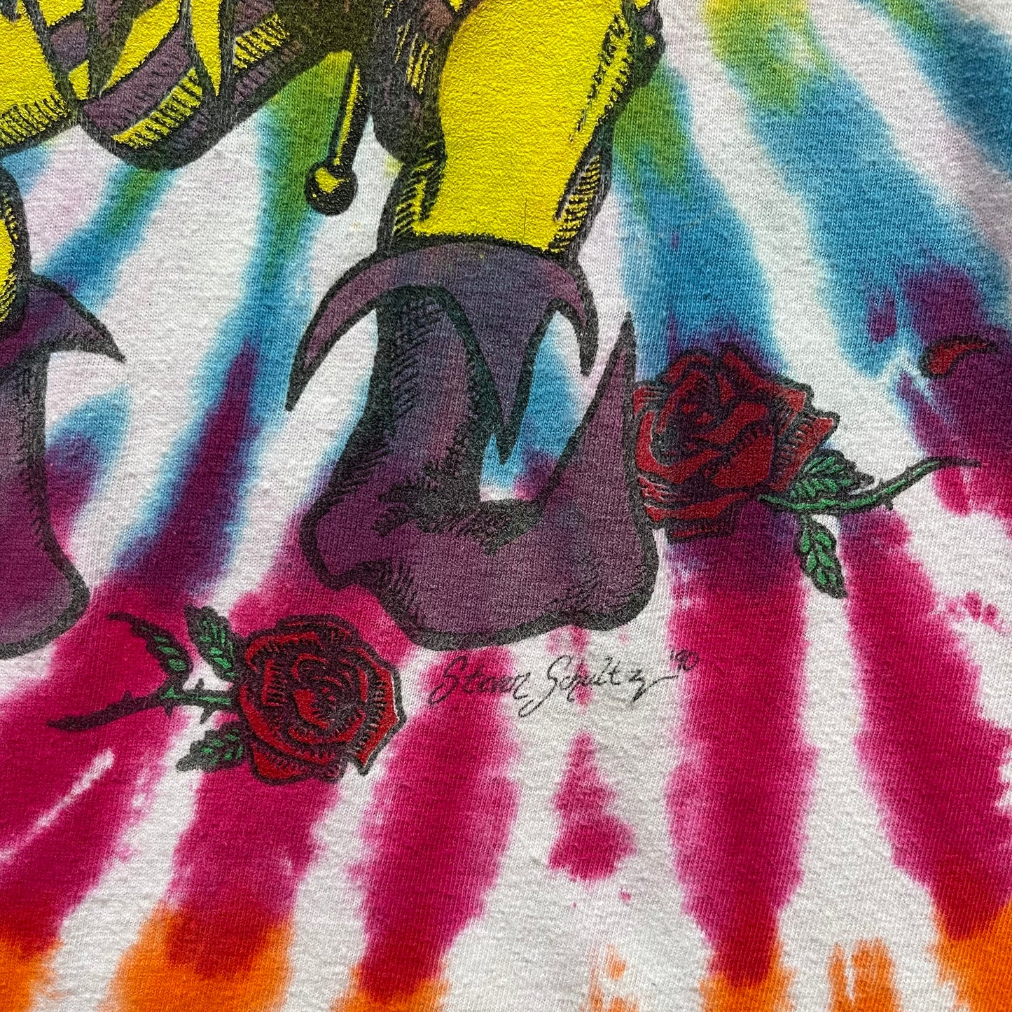 1990 Grateful Dead Jester Skeleton tee