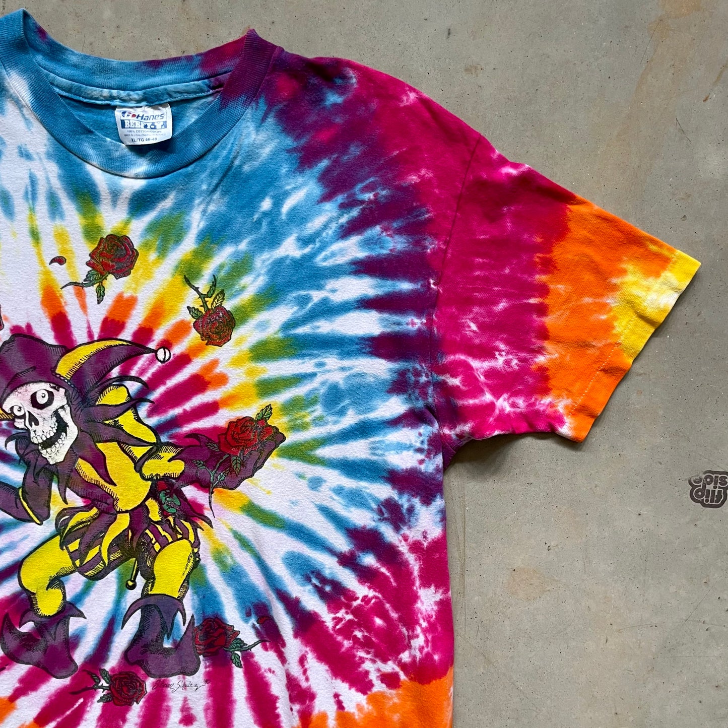 1990 Grateful Dead Jester Skeleton tee