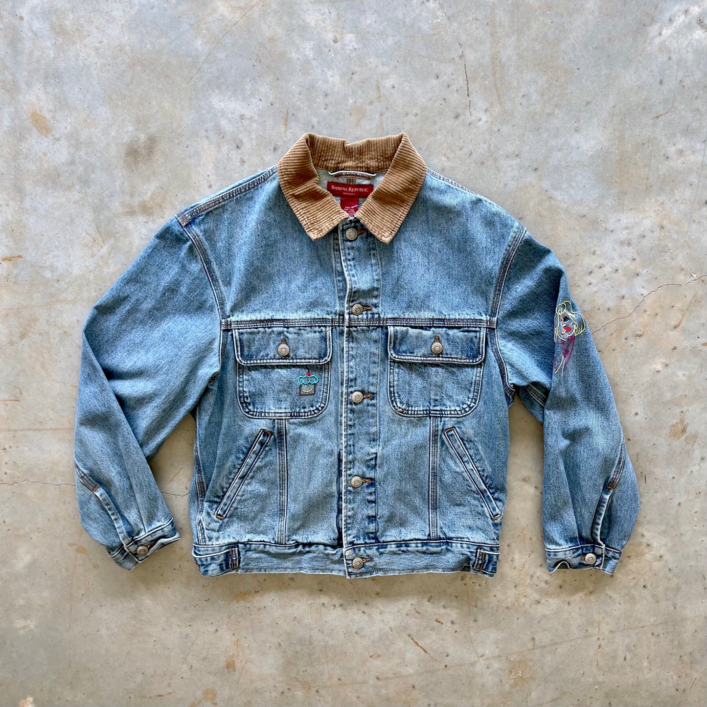 Chain stitch jean jacket