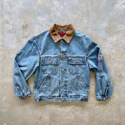 Chain stitch jean jacket