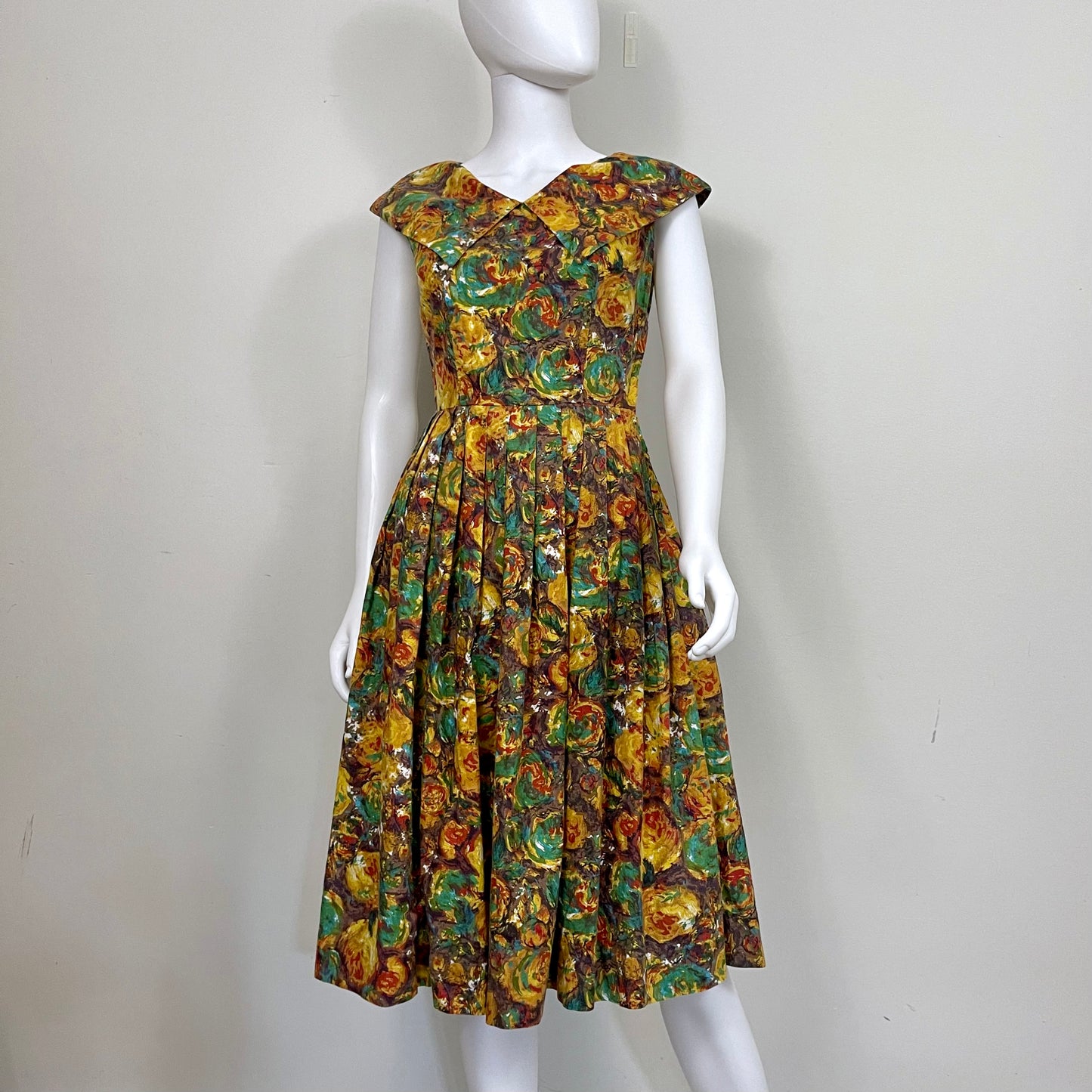 Vintage Handmade Floral Swing Dress