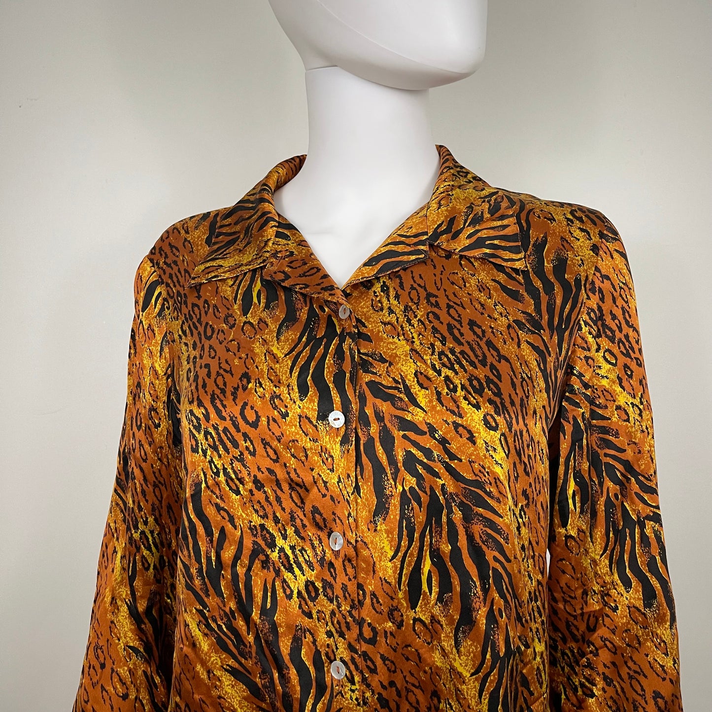 August Silk Animal Print Blouse