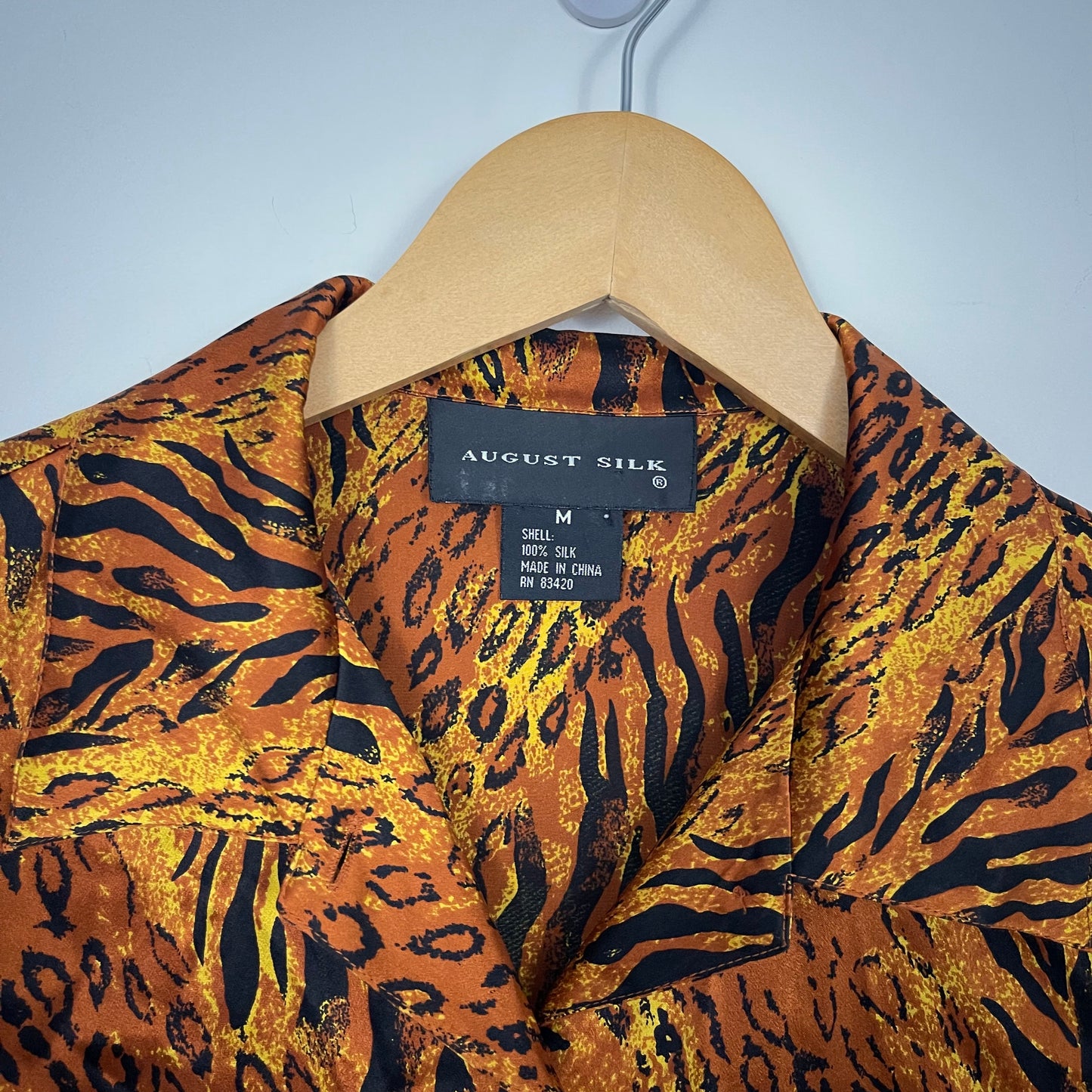 August Silk Animal Print Blouse