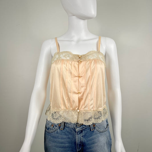 70's/80's Lace Trim Camisole