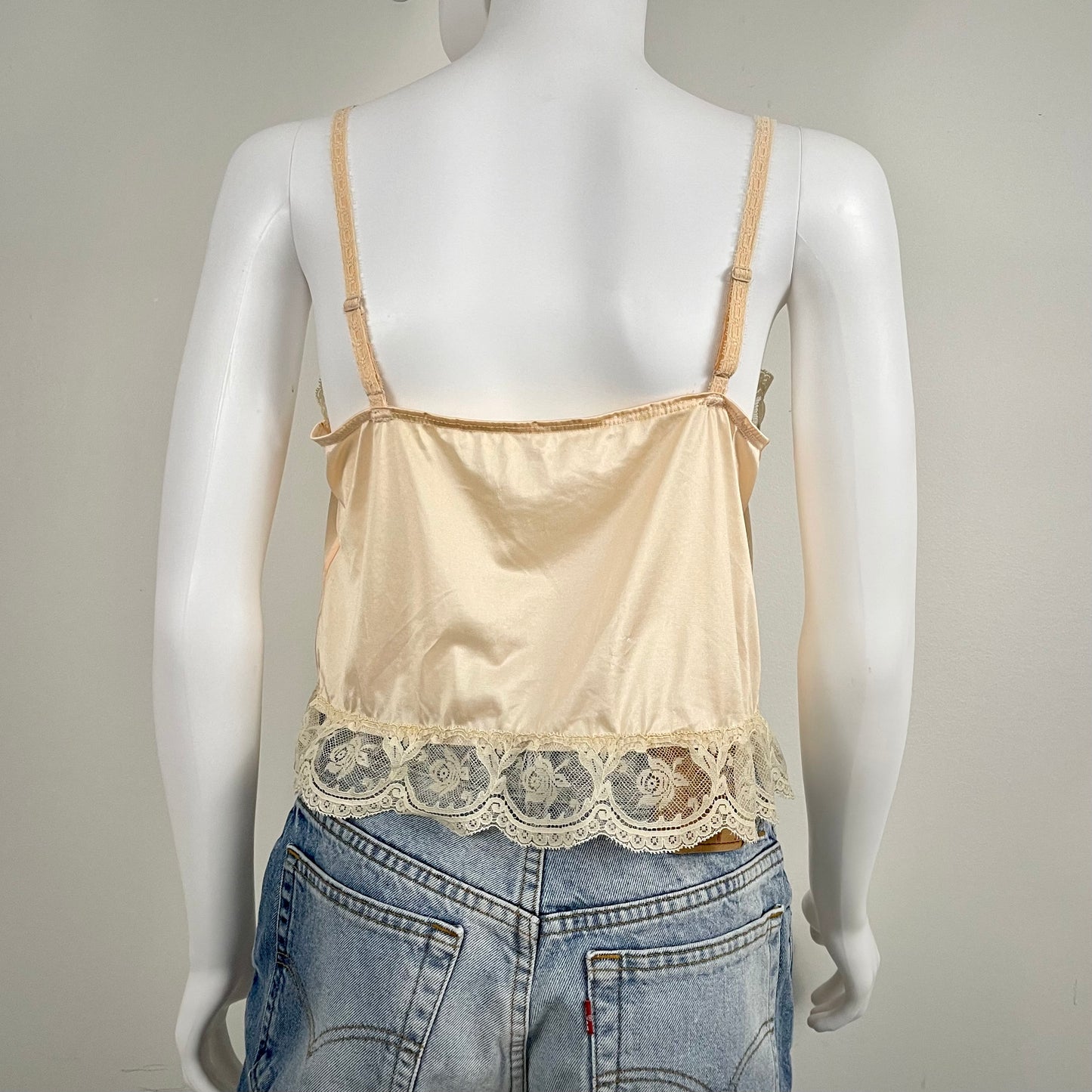 70's/80's Lace Trim Camisole
