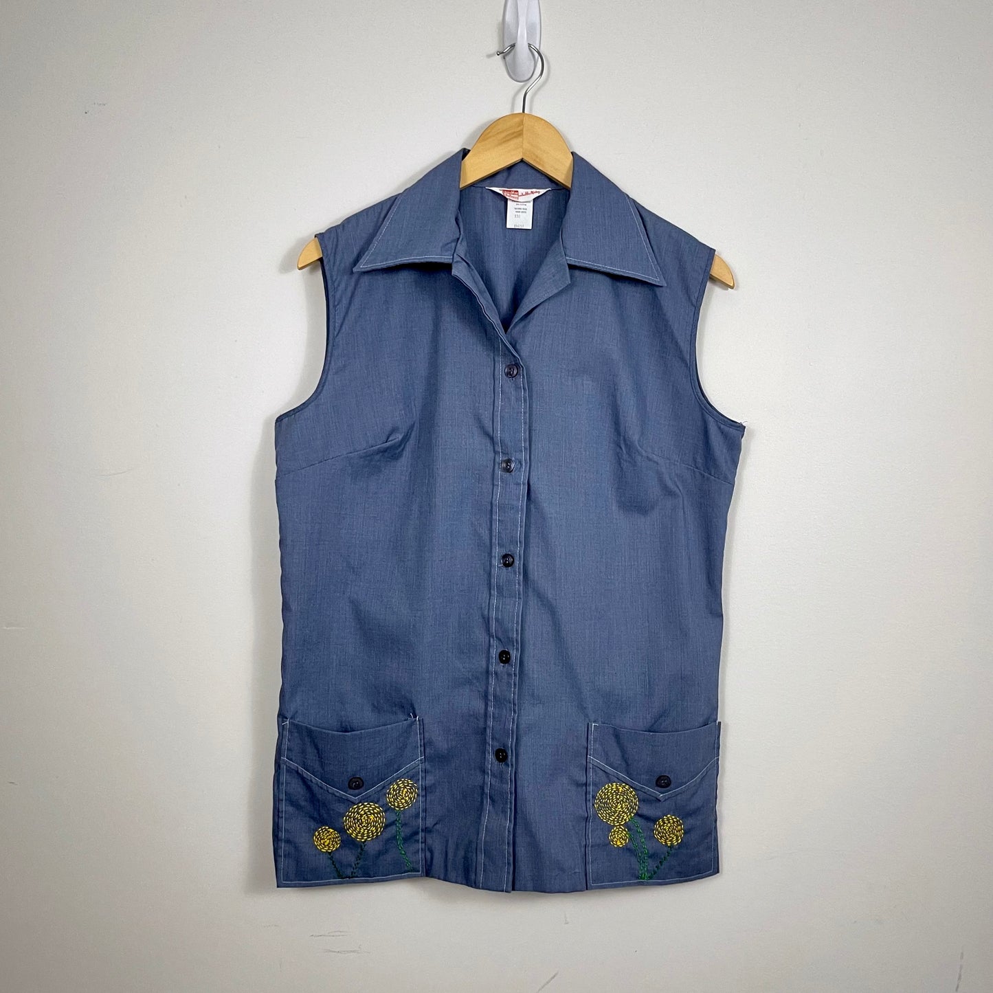 Custom Embroidered 1960s Blouse