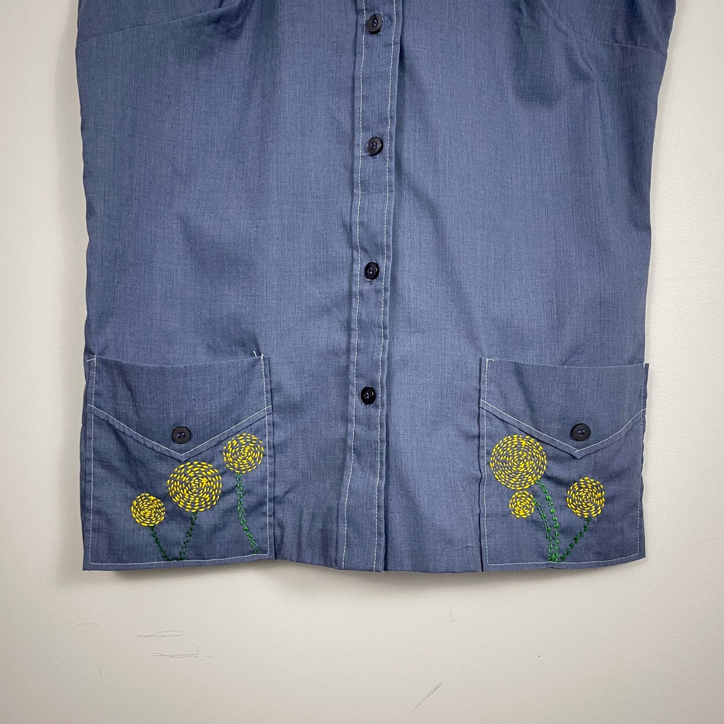 Custom Embroidered 1960s Blouse