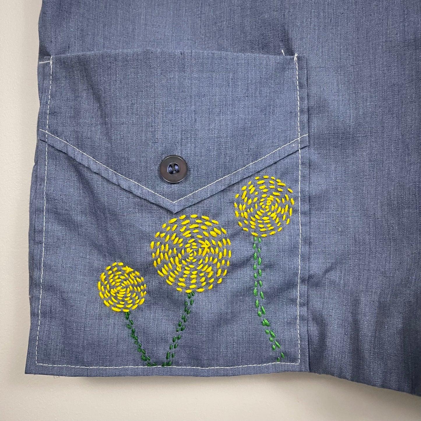 Custom Embroidered 1960s Blouse