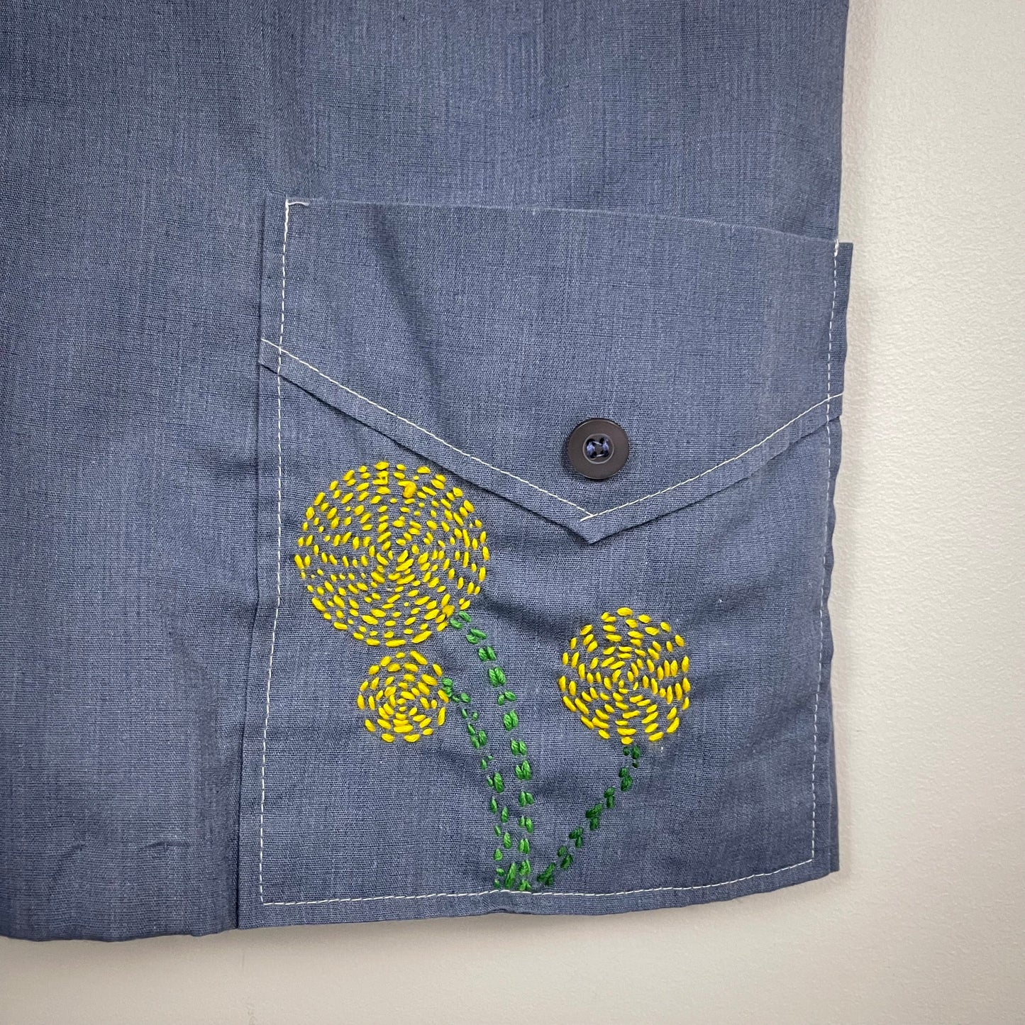 Custom Embroidered 1960s Blouse