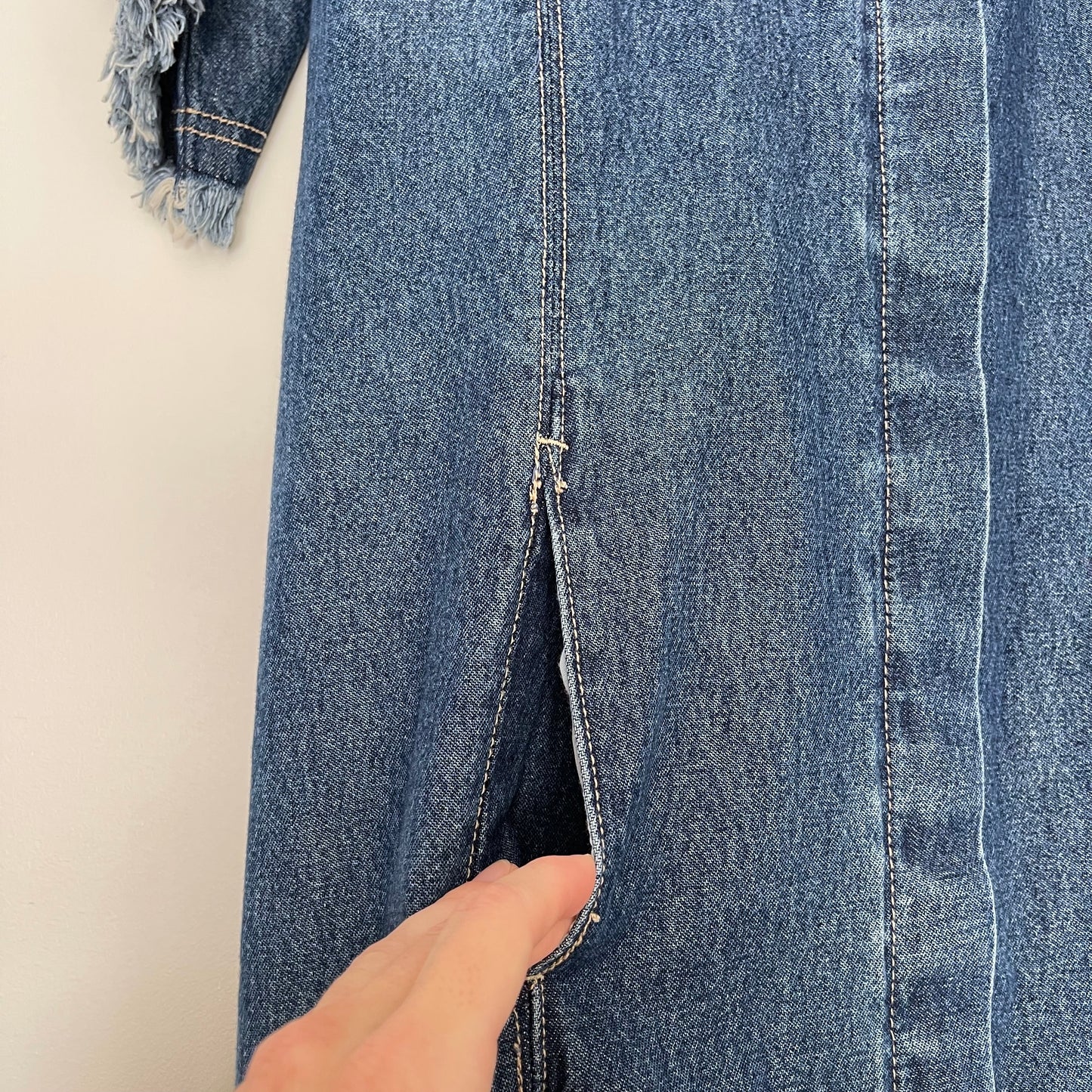 Vintage Denim Midi Dress