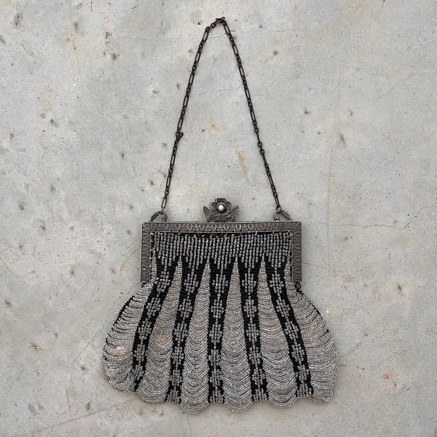 Antique beaded evening purse