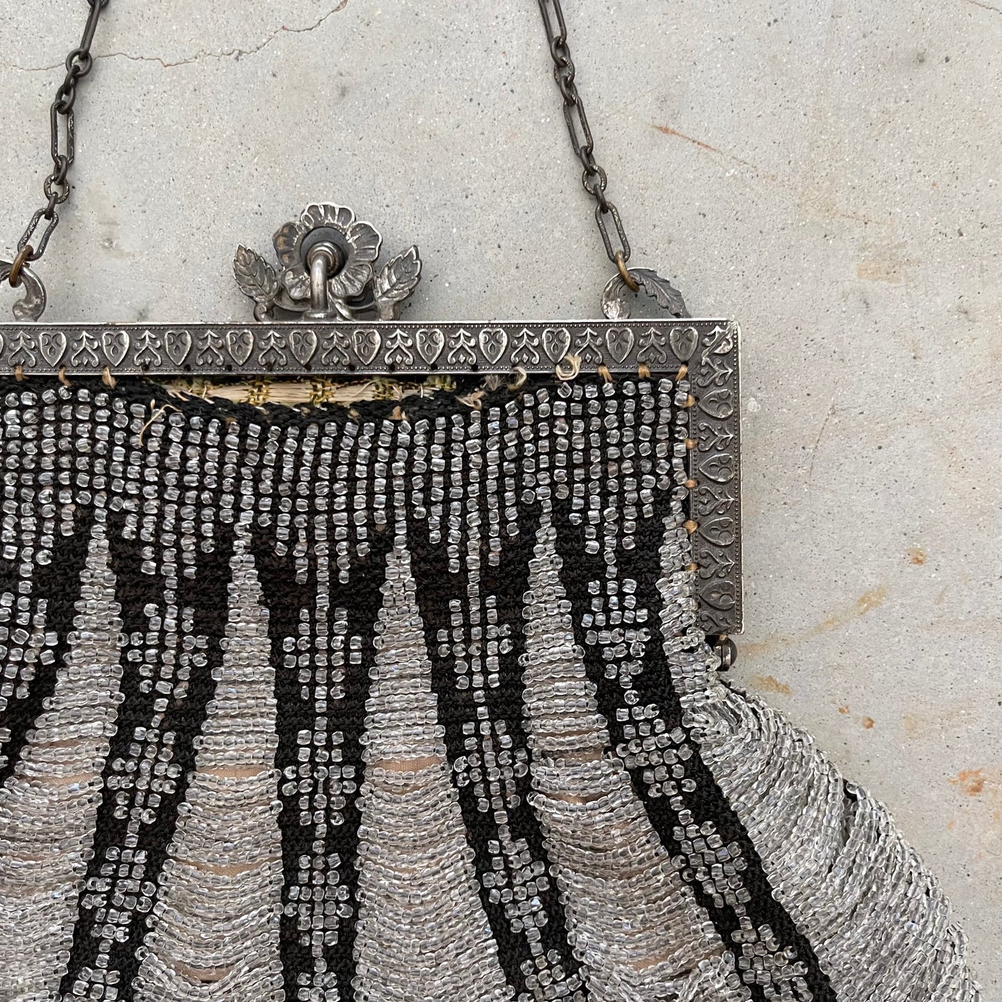 Antique beaded evening purse