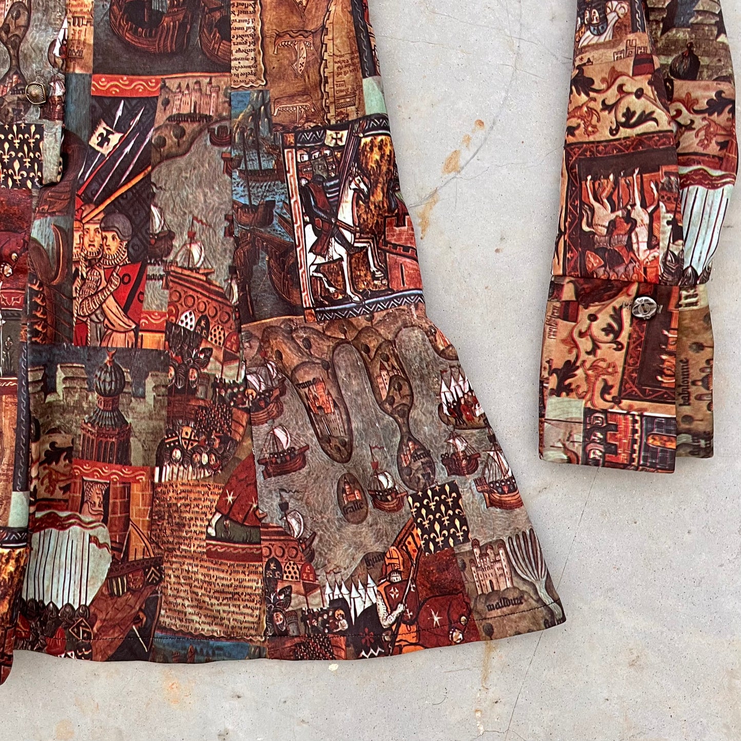 1970s Novelty Print Mini Dress