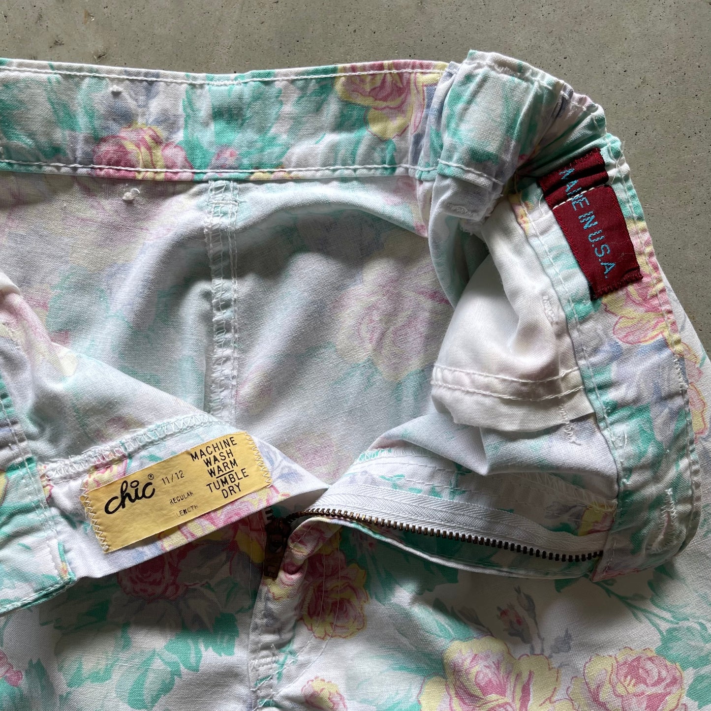 1980s Chic Brand Floral Pants