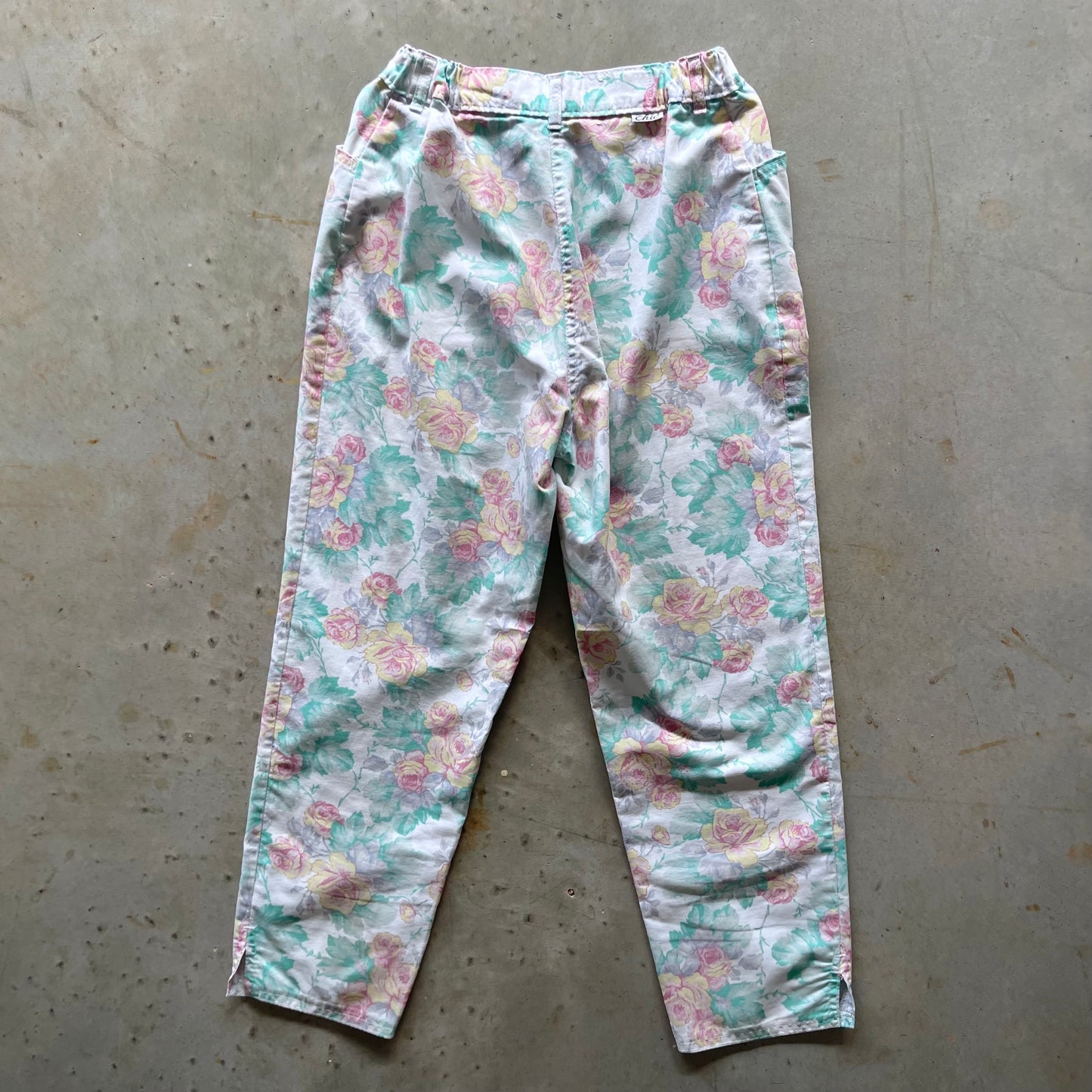 1980s Chic Brand Floral Pants