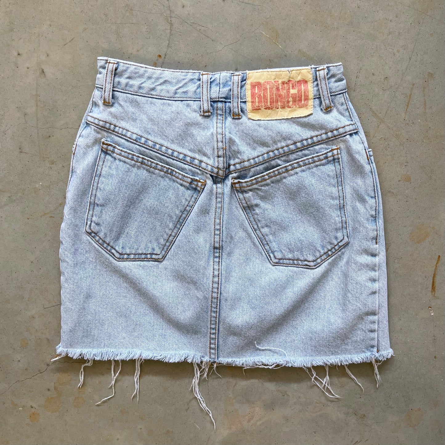 1980s Bongo cutoff denim skirt