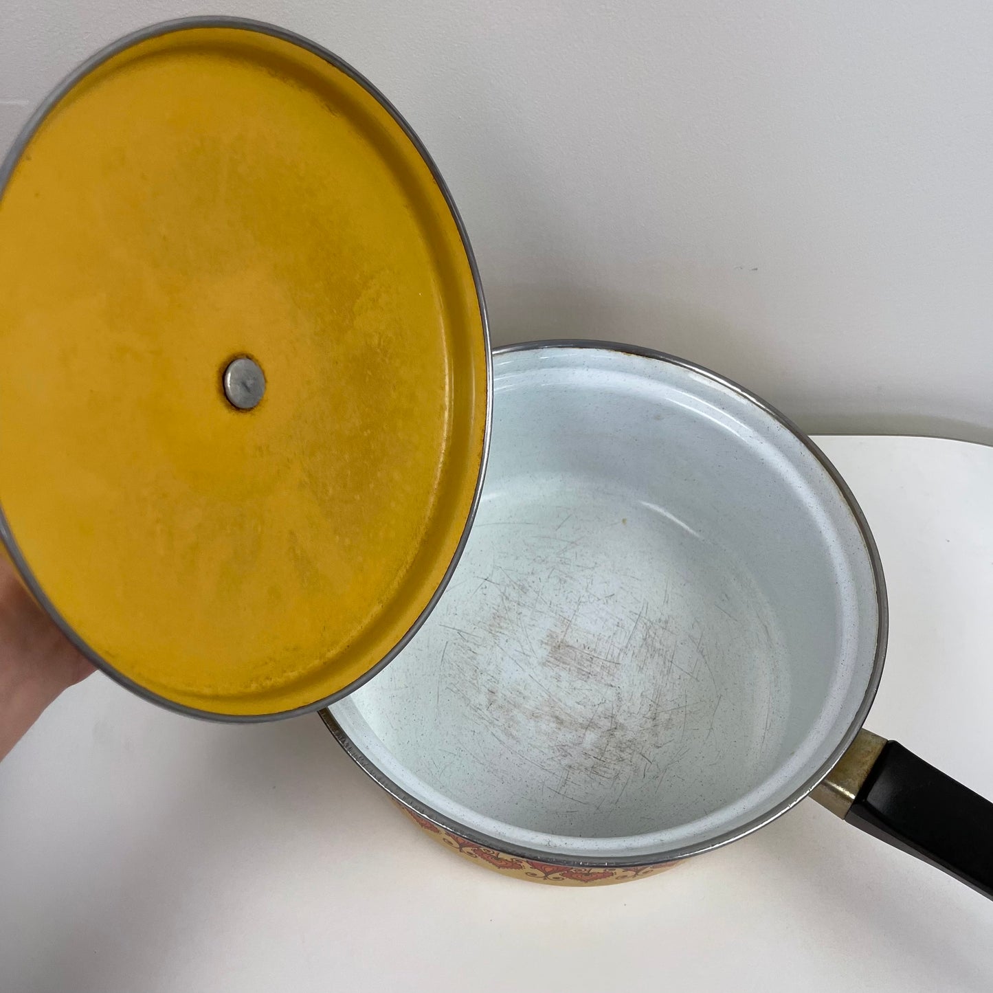 1960s Enamel Saucepan