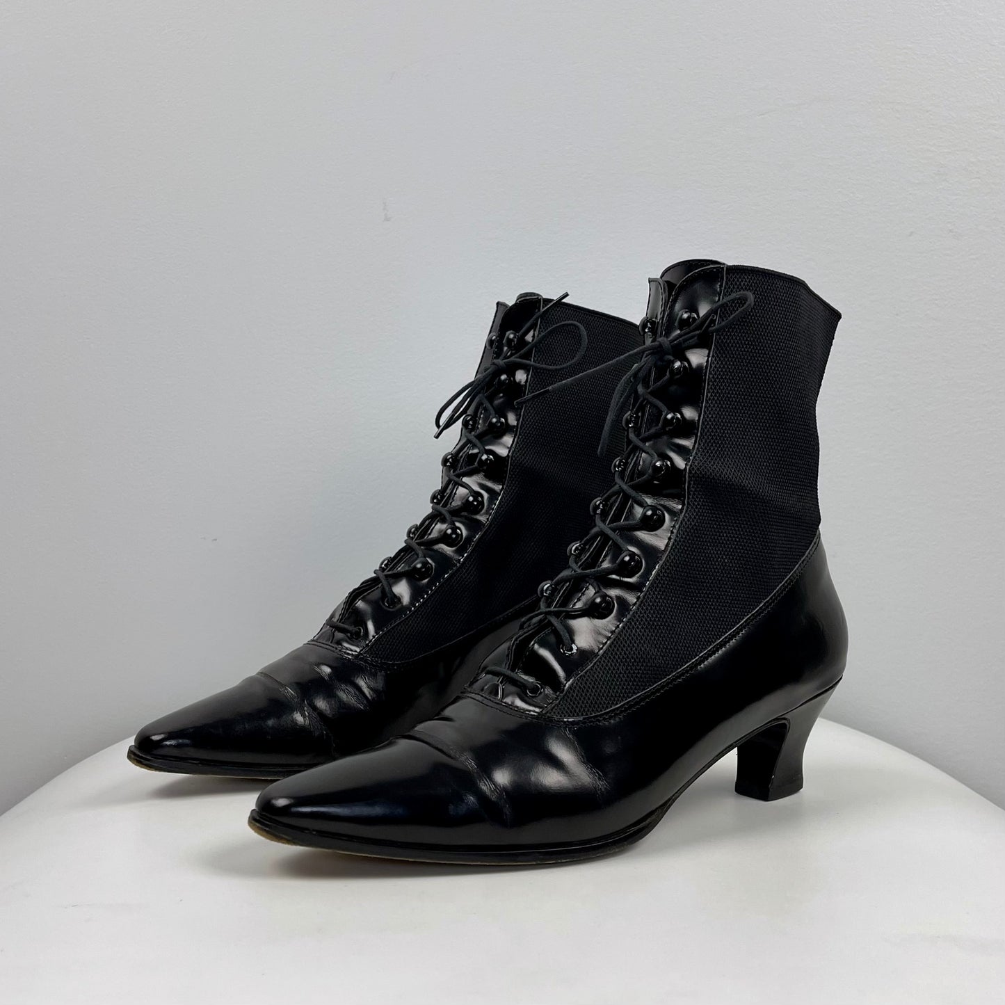 1980s Saks Fifth Ave Victorian Lace-Up Boots
