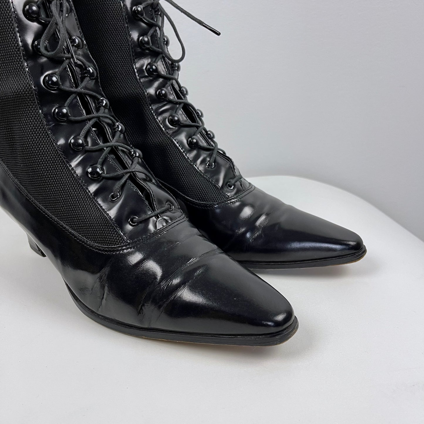 1980s Saks Fifth Ave Victorian Lace-Up Boots