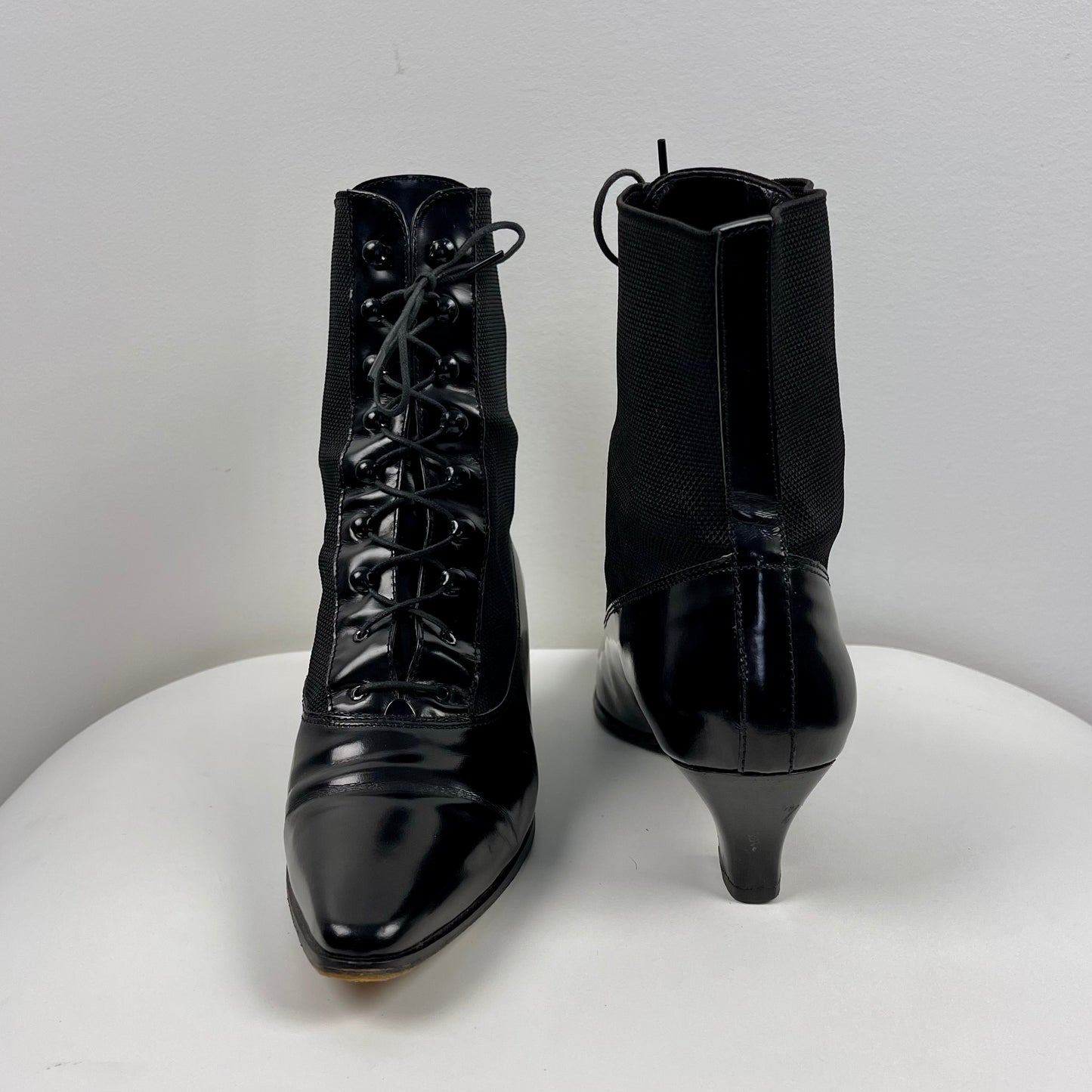 1980s Saks Fifth Ave Victorian Lace-Up Boots