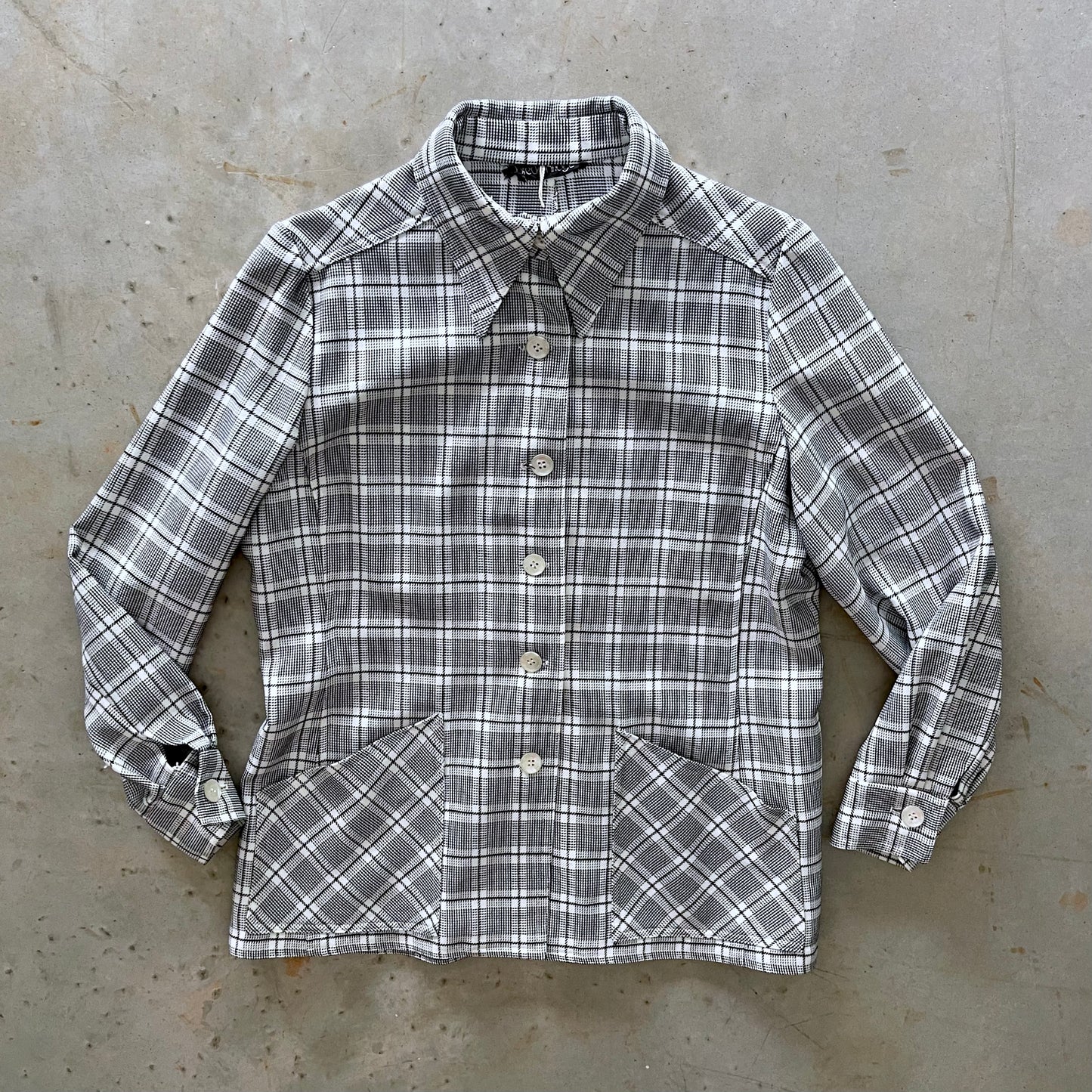 1970s Plaid Polyester Shacket