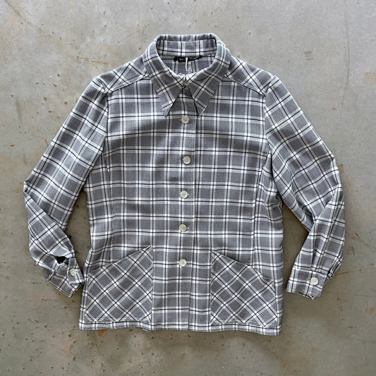 1970s Plaid Polyester Shacket