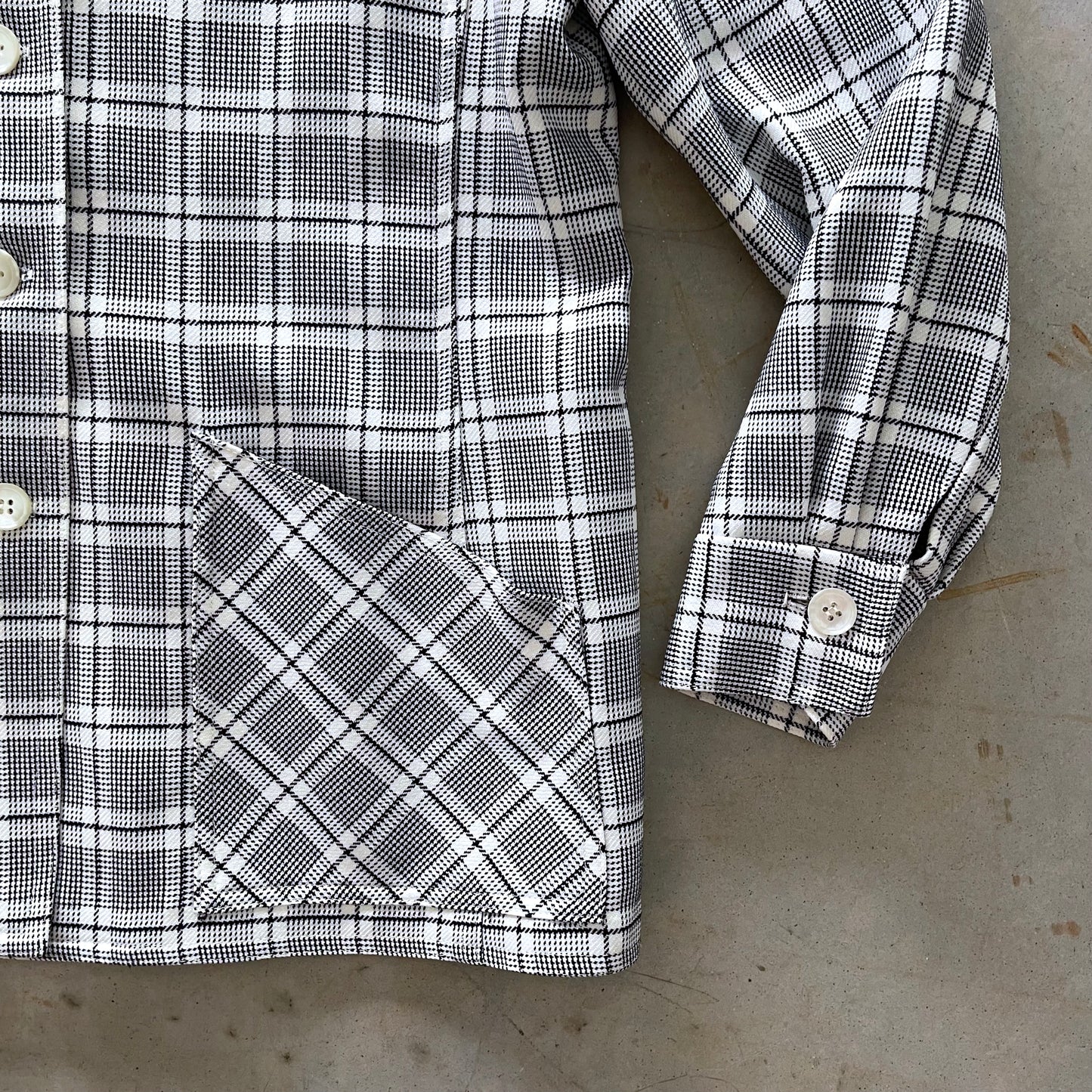 1970s Plaid Polyester Shacket