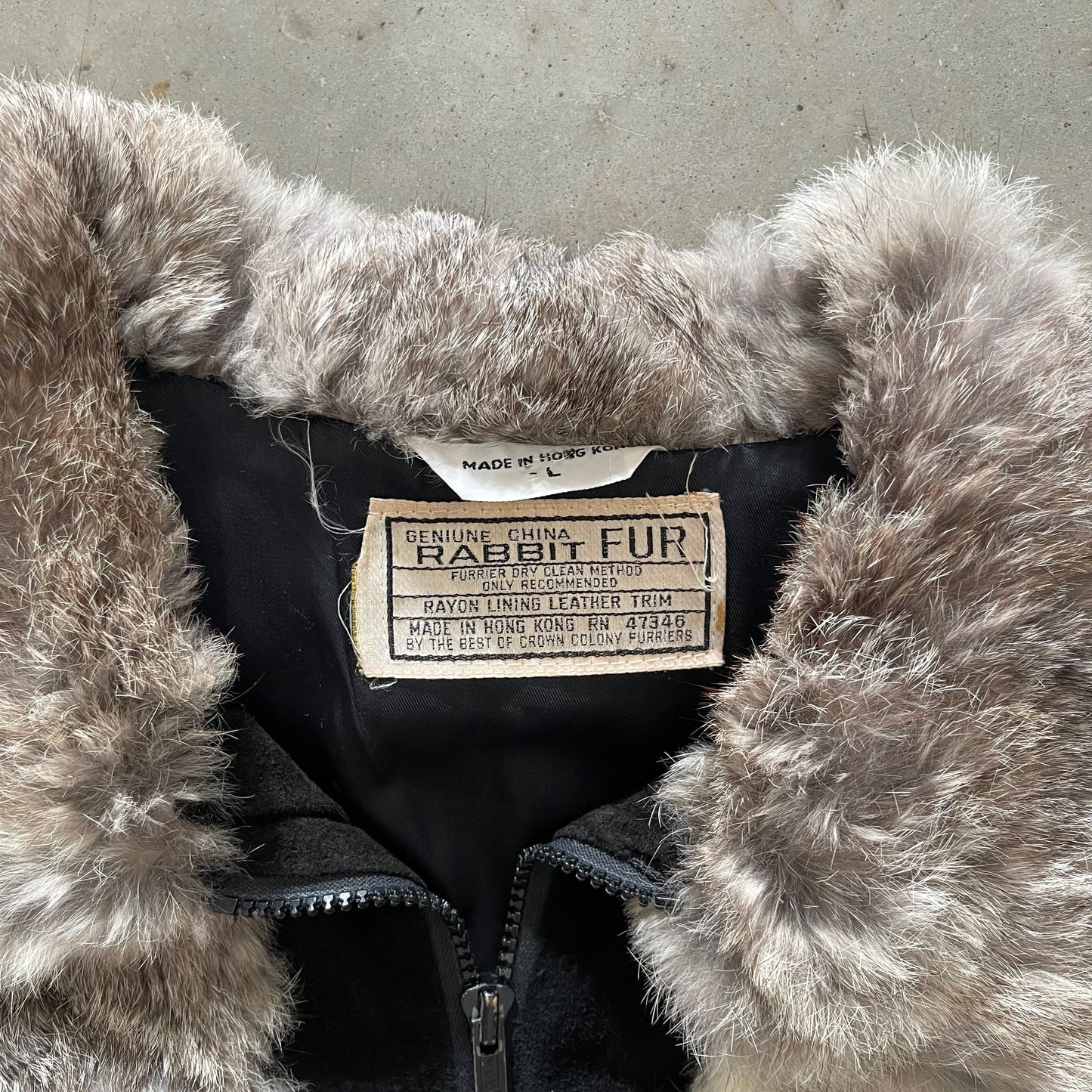 1980s Rabbit Fur Bomber Jacket