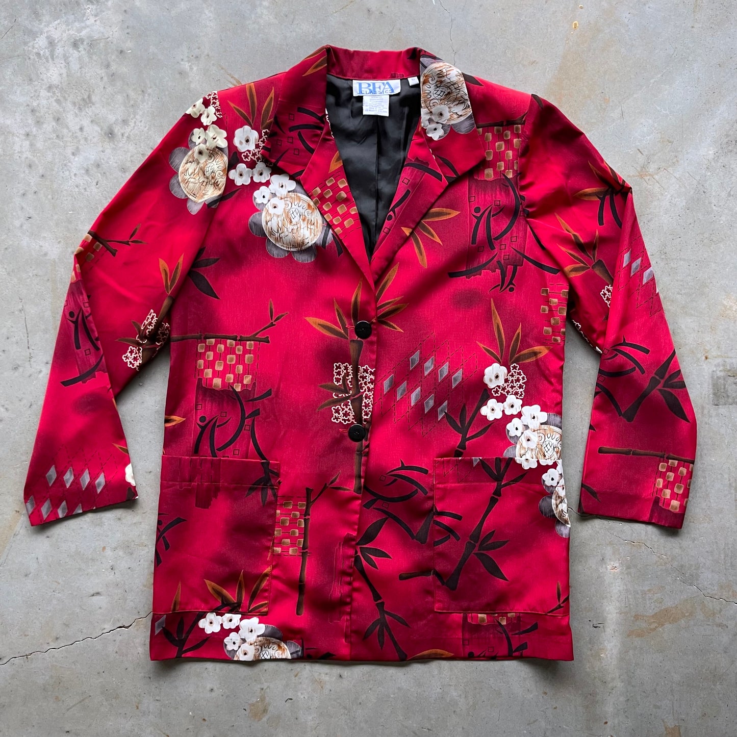 1990s Asian Inspired Print Blazer