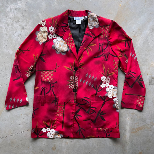 1990s Asian Inspired Print Blazer