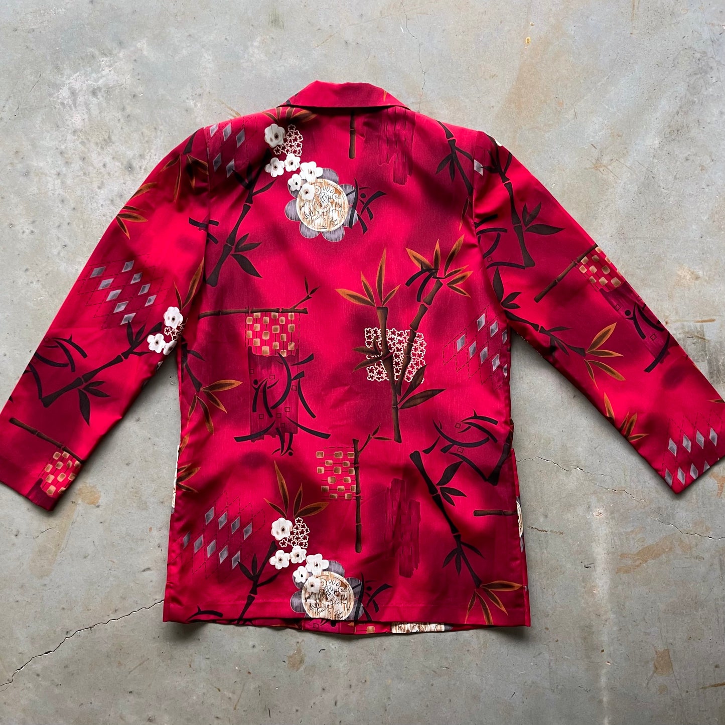 1990s Asian Inspired Print Blazer