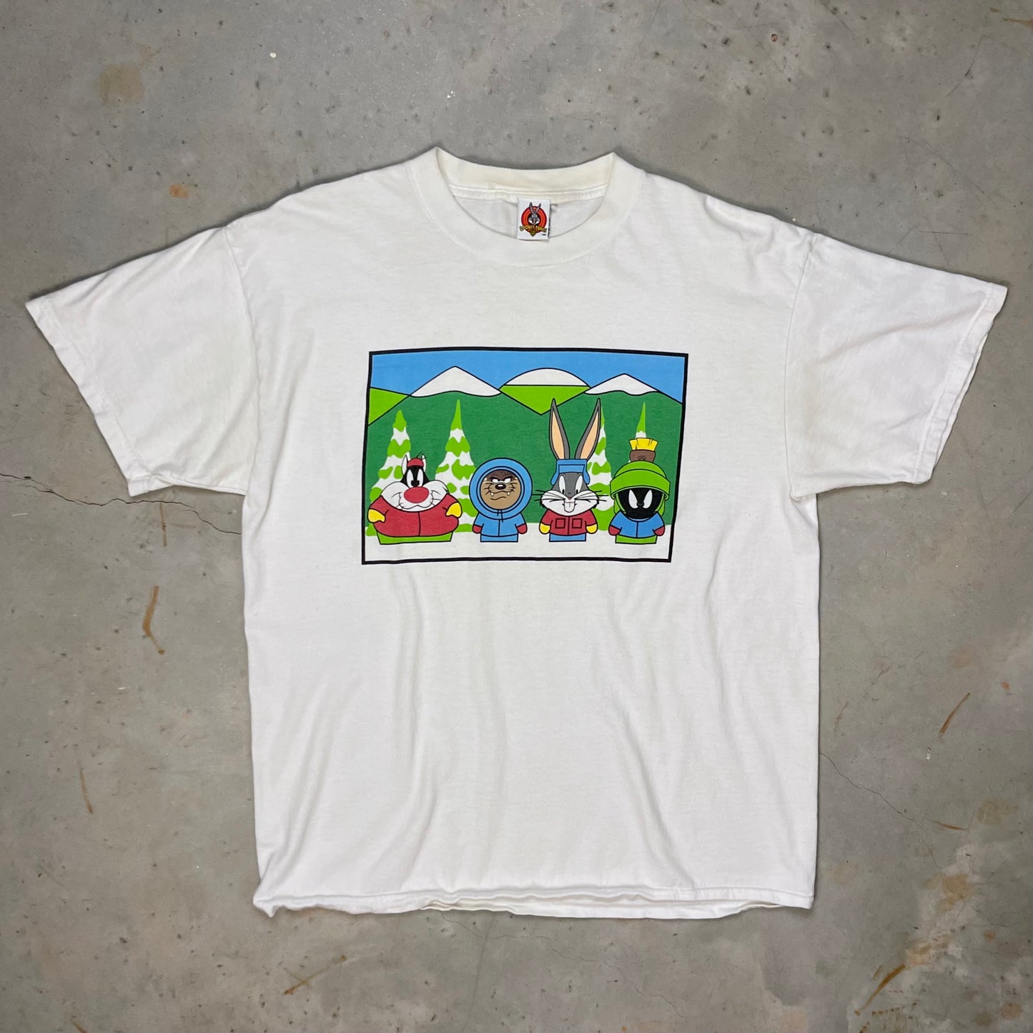 1997 South Park x Looney Tunes Holiday Tee