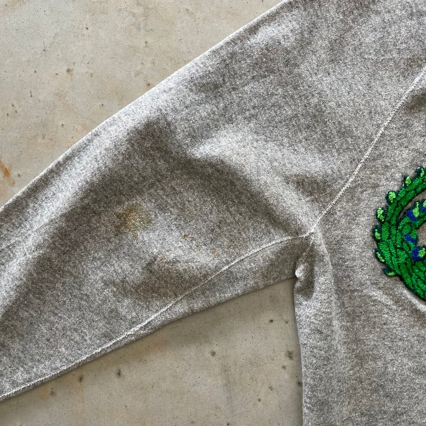 1980s Dragon Patch Cropped Sweatshirt