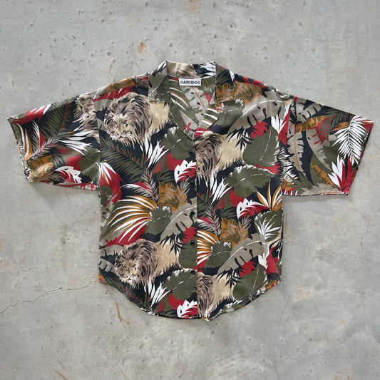 Caribou Safari Print Button Down Shirt
