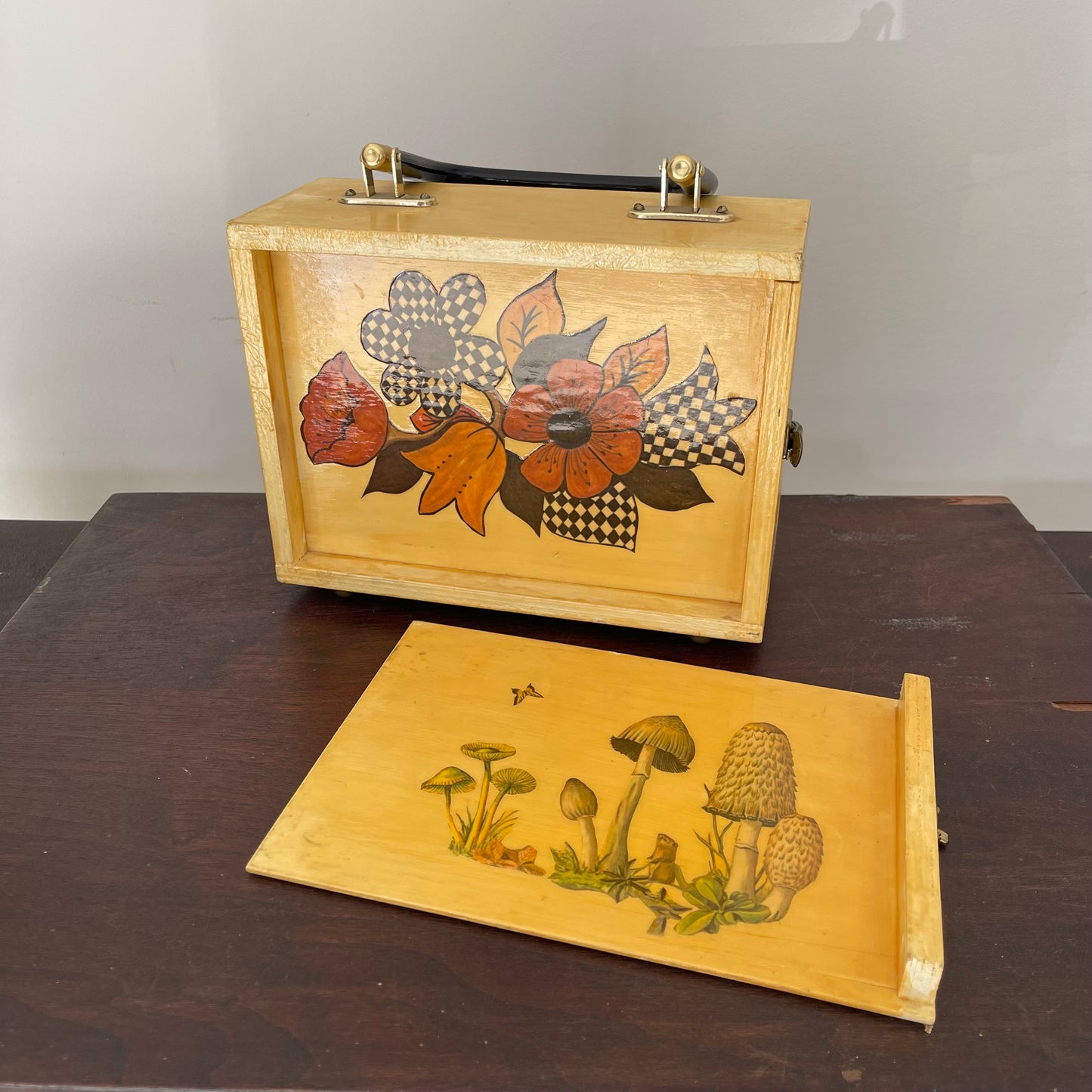 Vintage Handcrafted Wooden Box Purse