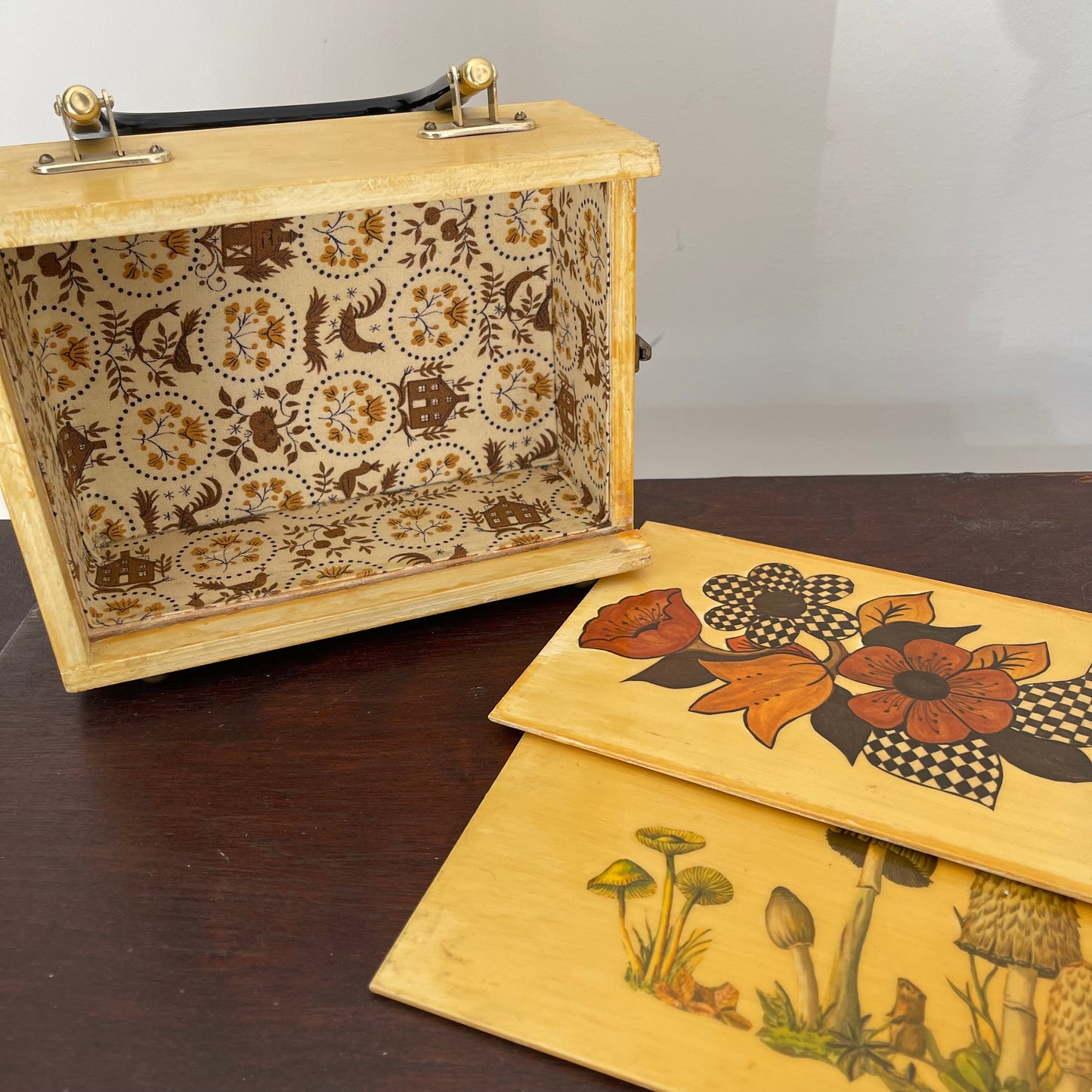 Vintage Handcrafted Wooden Box Purse