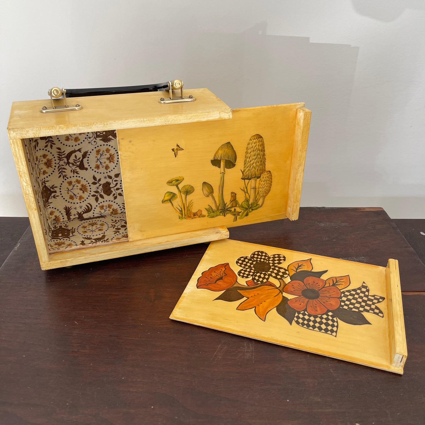 Vintage Handcrafted Wooden Box Purse