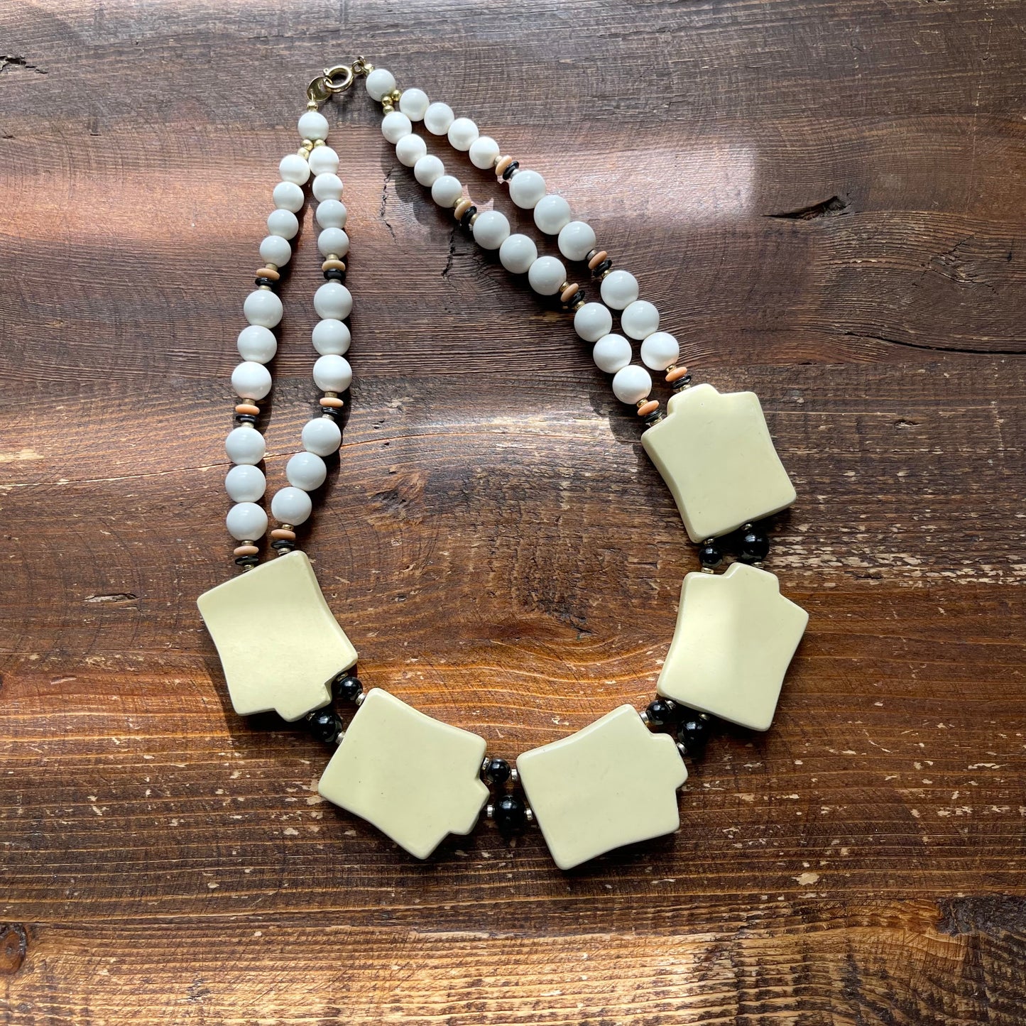 Ceramic & Beaded Statement Necklace