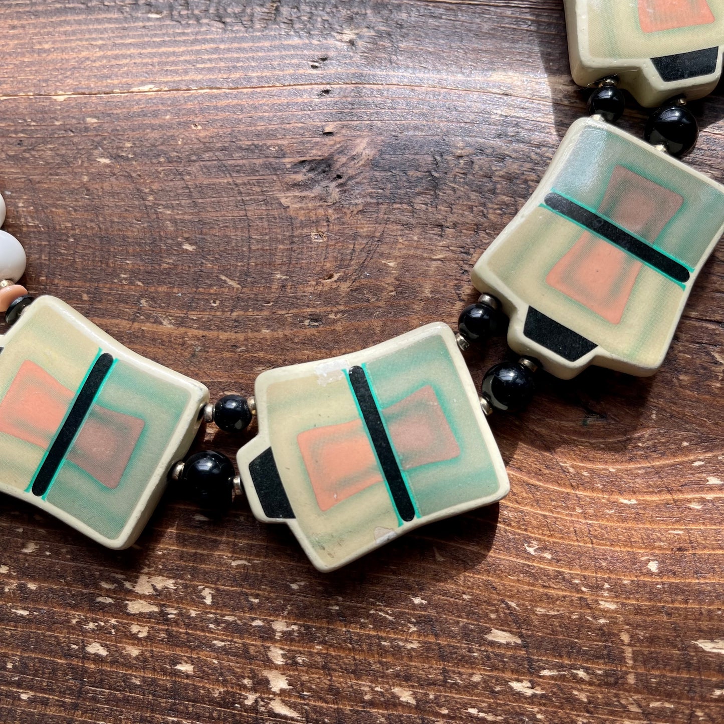 Ceramic & Beaded Statement Necklace