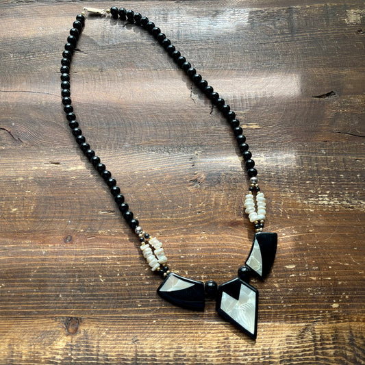 Vintage Lucite/Beaded Statement Necklace