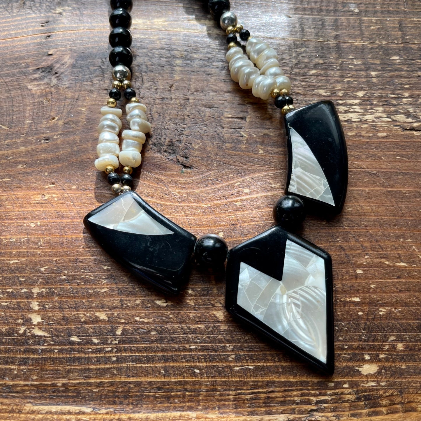 Vintage Lucite/Beaded Statement Necklace