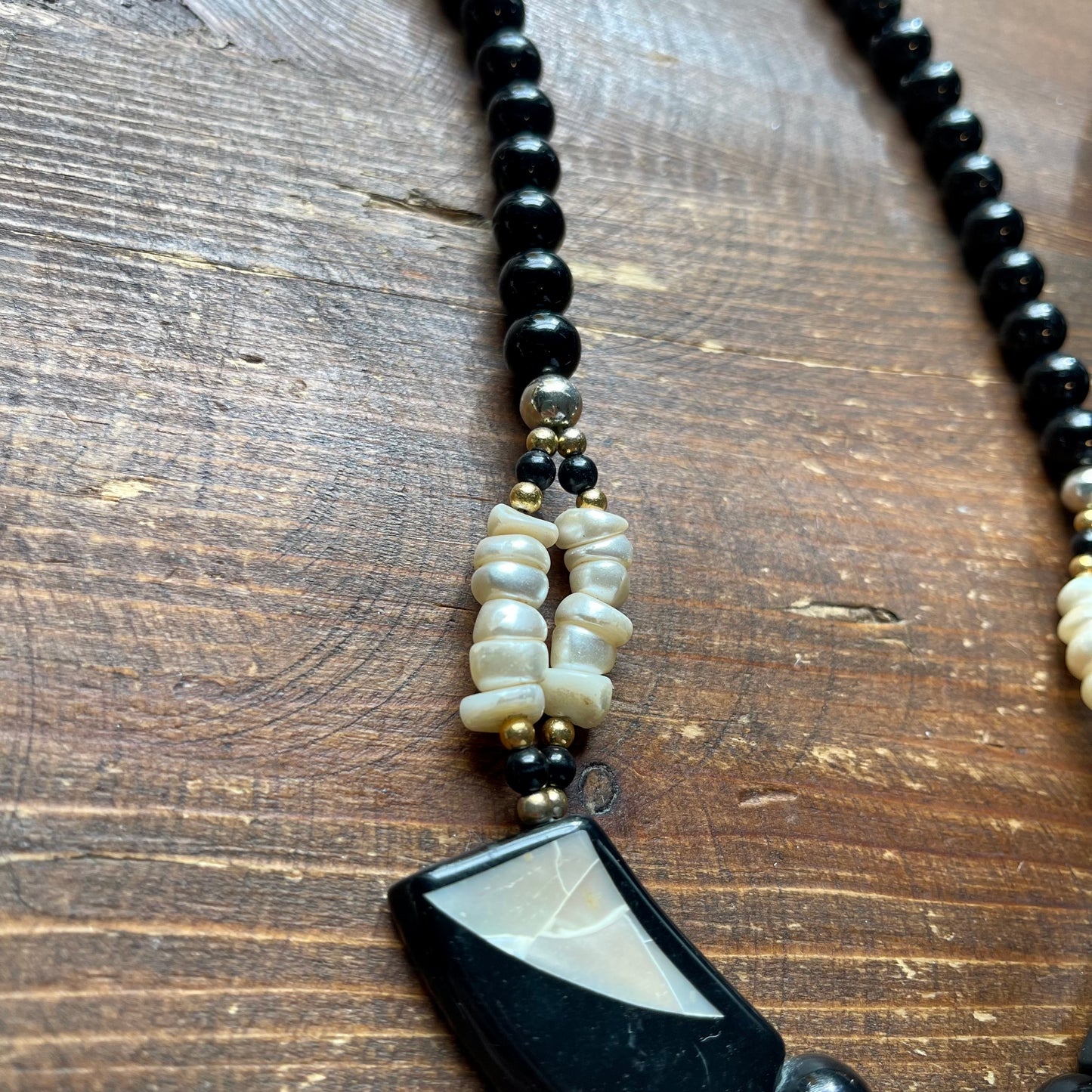 Vintage Lucite/Beaded Statement Necklace