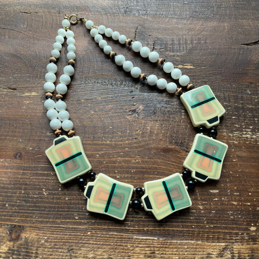 Ceramic & Beaded Statement Necklace