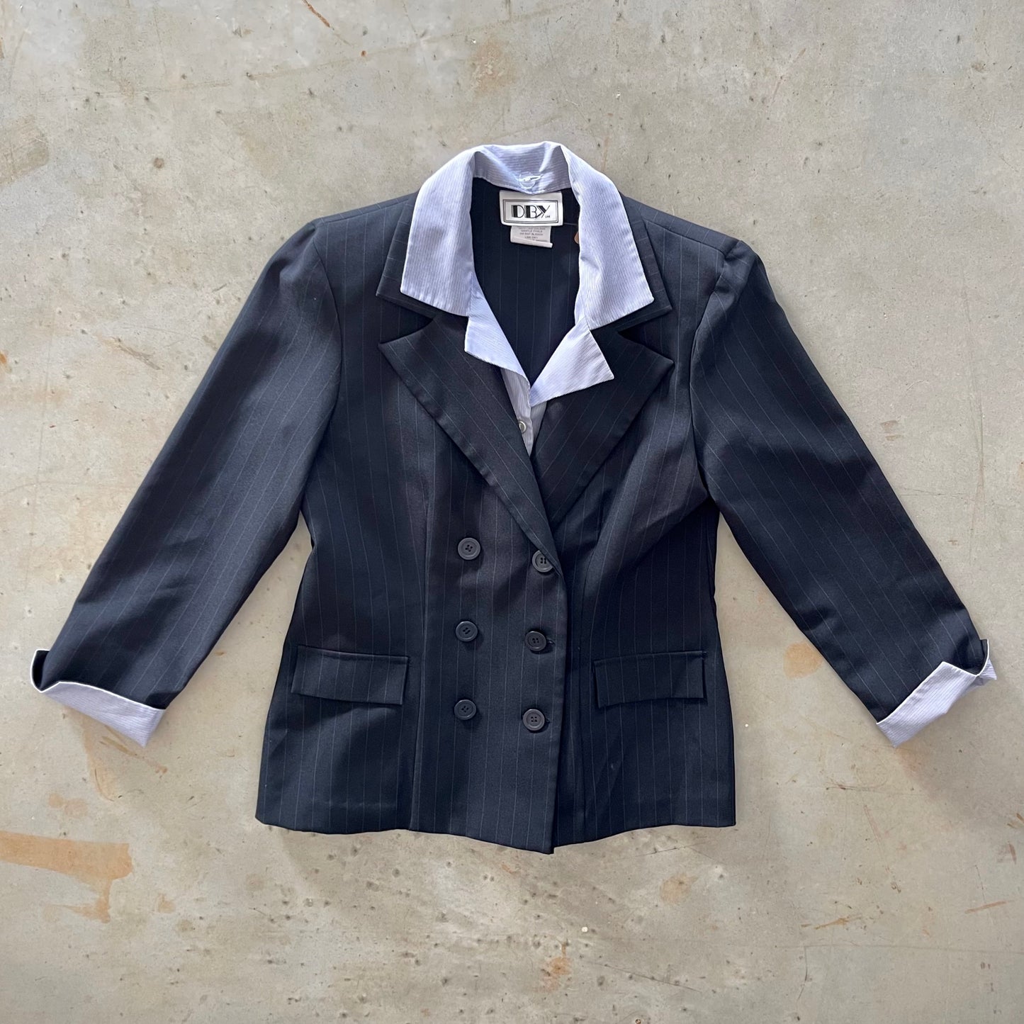 1980s Layered Pin Striped Blazer