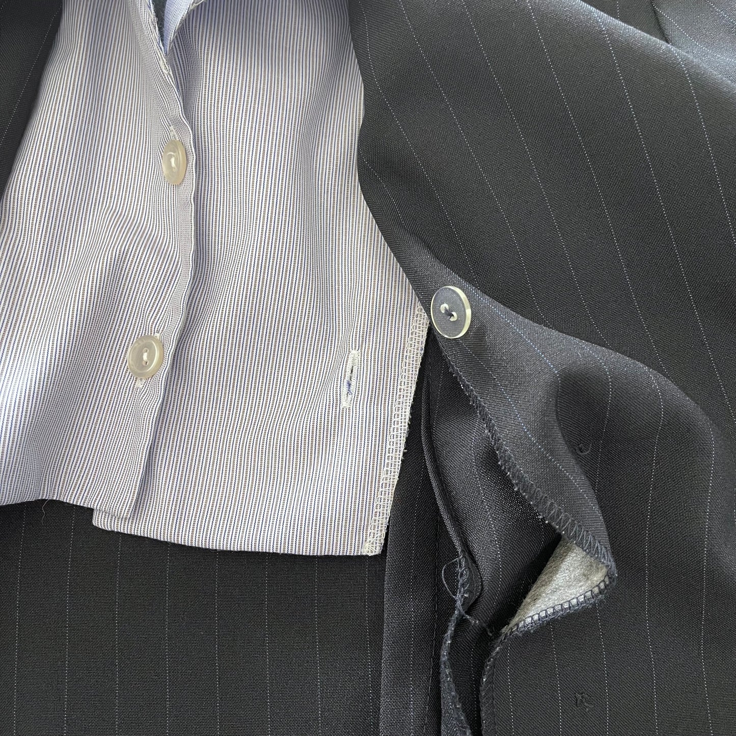 1980s Layered Pin Striped Blazer