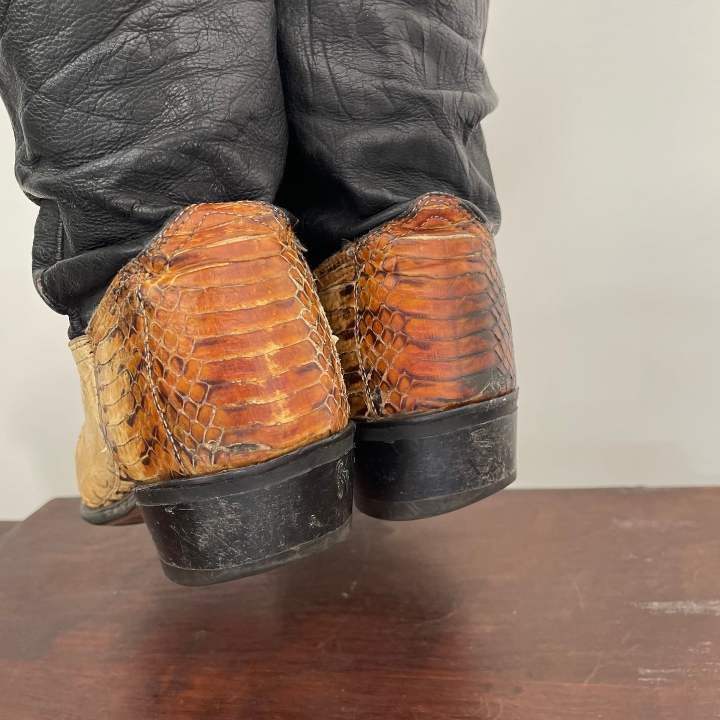 Capezio Snakeskin Slouch Cowboy Boots