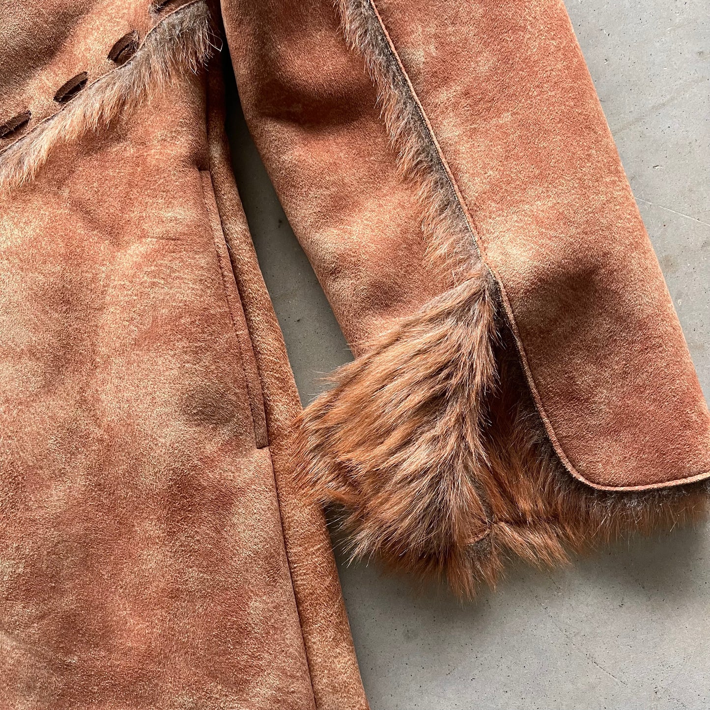 2000s Deadstock Faux Suede Coat