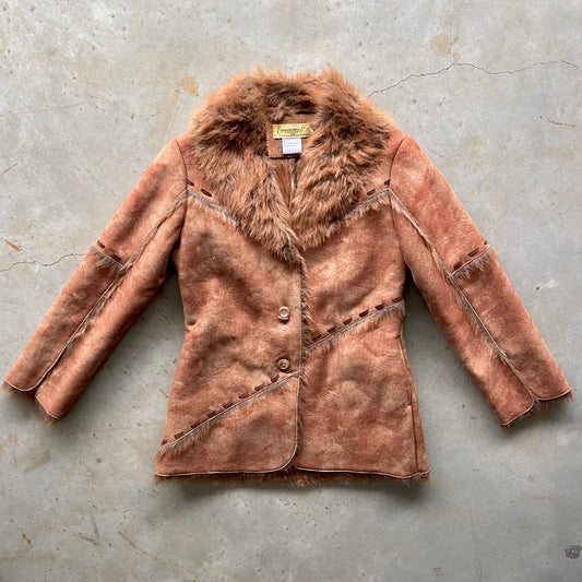 2000s Deadstock Faux Suede Coat